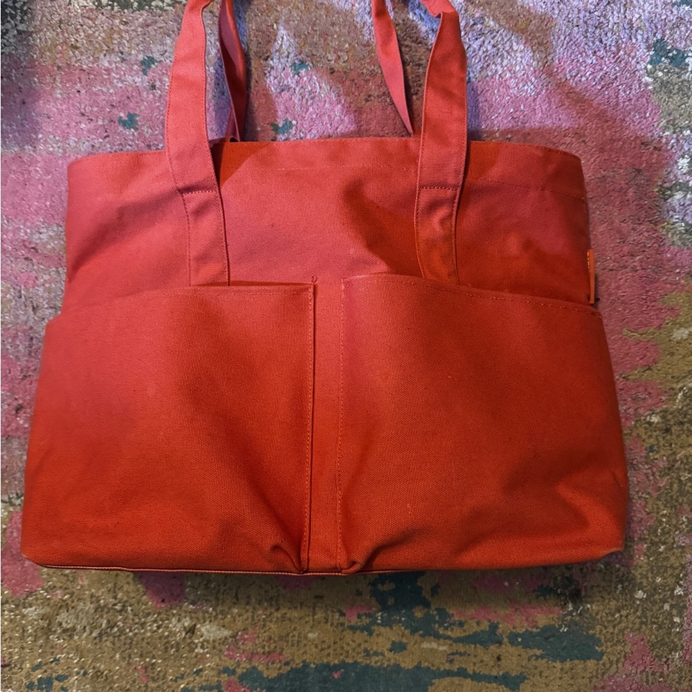 Dagne Dover Large Vida Organic Cotton Tote in discontinued Hot Sauce